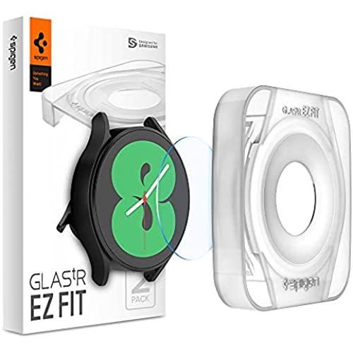 Spigen EZ Fit ガラスフィルム Galaxy Watch 4 40mm 用 貼り付けキット付き Galaxy Watch4 40mm 対応 保護 フィルム 2枚入 Spigen EZ Fit ガラスフィルム Galaxy Watch 4 40mm 用 貼り付けキット付き Galaxy Watch4 40mm 対応 保護 フィルム 2枚入