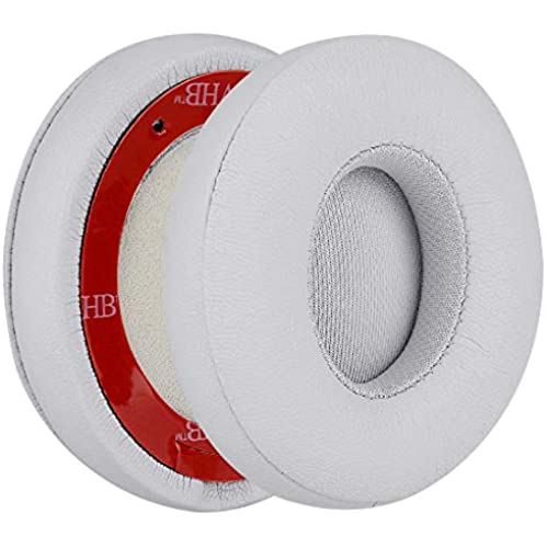 Geekria QuickFit イヤーパッド 互換性 パッド Solo3.0, S0LO 3 Wireless (A1796) ヘッドホンに対応 イヤパッド/イヤークッション/イヤーカップ (プロテインレザー/マットシルバー)