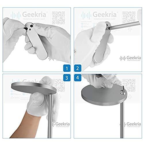 Geekria ヘッドホンスタンド アルミ製 ヘッドホンハンガー (グレー)