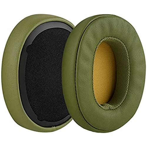 Geekria QuickFit イヤーパッド 互換性 パッド Skullcandy Venue Wireless ANC ヘッドホンに対応 イヤパッド/イヤークッション/イヤーカップ (プロテインレザー/緑)