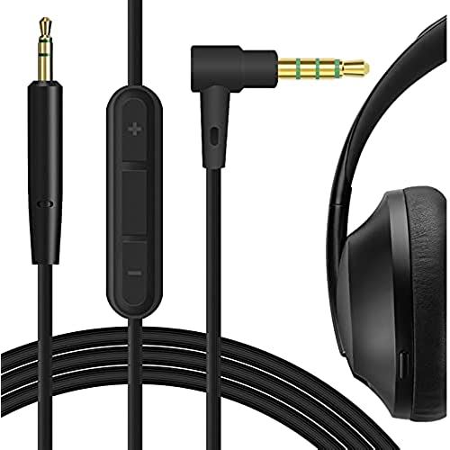 Geekria ケーブル QuickFit 互換性 オーディオコード Bose Noise Cancelling Headphones 700, NCH 700, NC 700 Cable, Noise Cancelling 700, Noise 700, Headphones 700 ヘッドホンケーブル、2.5mm に適合する インラインマイクと音量コントロール 170 cm