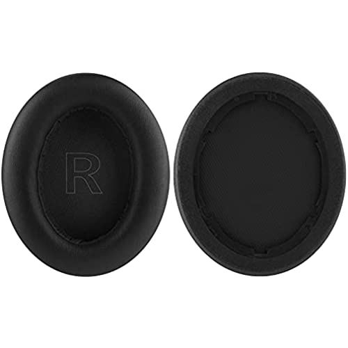 Geekria QuickFit イヤーパッド 互換性 パッド Anker Soundcores Life Q10, Q10 BT ヘッドホンに対応 イヤパッド/イヤークッション/イヤーカップ (プロテインレザー/ブラック)