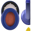 Geekria QuickFit イヤーパッド 互換性 パッド Anker Soundcores Life Q10, Q10 BT ヘッドホンに対応 イヤパッド/イヤークッション/イヤーカップ (プロテインレザー/青 オレンジ)