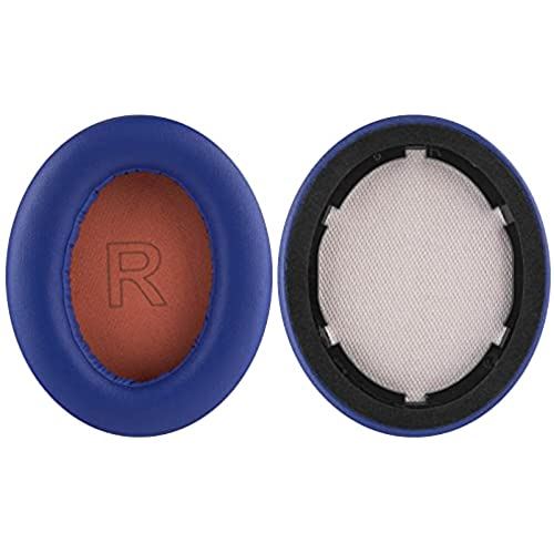 Geekria QuickFit イヤーパッド 互換性 パッド Anker Soundcores Life Q10, Q10 BT ヘッドホンに対応 イヤパッド/イヤークッション/イヤーカップ (プロテインレザー/青 オレンジ)