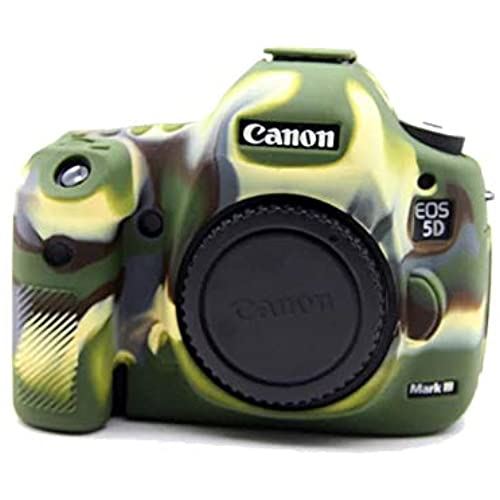 Canon キヤノン PEN EOS 5D Mark III 5DS 5D3 5DS R カメラカバー シリコンケース シリコンカバー カメラケース 撮影ケース ライナーケース カメラホルダー、Koowl製作、外観が上品で、超薄型、品質に優れており、耐震・耐衝撃・耐磨耗性が高い (迷彩柄)