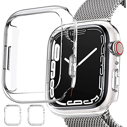 Miimall【2021 モデル 2枚ケース】 Apple Watch Series 7 45mm専用 クリアケース 2枚入り アップルウォッチ7 カバー 擦り傷防止 PC材料 軽量 防衝撃 アップルウォッチ7 45mm 保護ケース(2枚クリア|45mm) Miimall【2021 モデル 2枚ケース】 Apple Watch Series 7 45mm専用 クリアケース 2枚入り アップルウォッチ7 カバー 擦り傷防止 PC材料 軽量 防衝撃 アップルウォッチ7 45mm 保護ケース(2枚クリア|45mm)