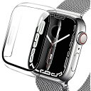 Miimall【2021新モデル】一体感ケースApple Watch 7 45mm アップルウォッチ シリーズ 7 ケース アップルウォッチ 7 45 保護ケース キズ防止 防塵 軽量 硬度9H PC素材 液晶全面保護 Apple Watch Series 7 強化ガラス(45mm|クリア色)(2)