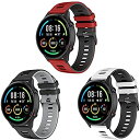 シャオミ スマートウォッチ メンズ Miimall 対応【3枚セット】 Xiaomi Mi Watch Color Sports シリコン バンド YAMAY SW022ベルト ソフト 装着簡単 快適なデザイン 調節便利 軽量 Xiaomi Mi Watch交換ベルト（ホワイト+ レッド+グレー）