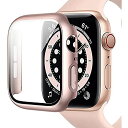 Miimall 対応 Apple Watch 6/SE/4/5 新型一体型ケース 防水 防塵 防曇 40mm 新型ケース アップルウォッチ6 フイルム 金属光沢色 くもり止め スポーツ 電気めっき加工 傷防止 防衝撃 全面保護ケース Apple Watch SE カバー（40mm|ローズゴールド）