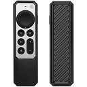 ProCase Apple TV 4K RP[X 2021 AVRJo[ ~ ϏՌ h~ Rg[[یJo[ASiri Remote Controller 2ɂΉ - ubN