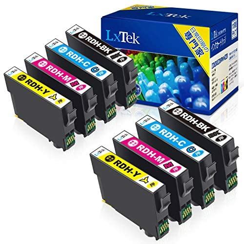 【LxTek】Epson用 PX-048A PX-049A インク RDH-4CL インクカートリッジ 8本セット(4色セット*2) エプソン対応 リコーダー インク 『互換インク//大容量/説明書付/残量表示/個包装』対応機種： PX-048A PX-049A