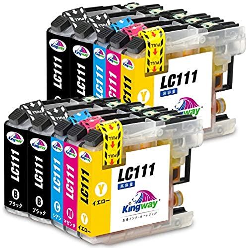 【在庫一掃】ブラザー brother 互換 インクカートリッジ LC111 LC111-4PK 増量版 残量表示 ICチップ付 (10本セット)