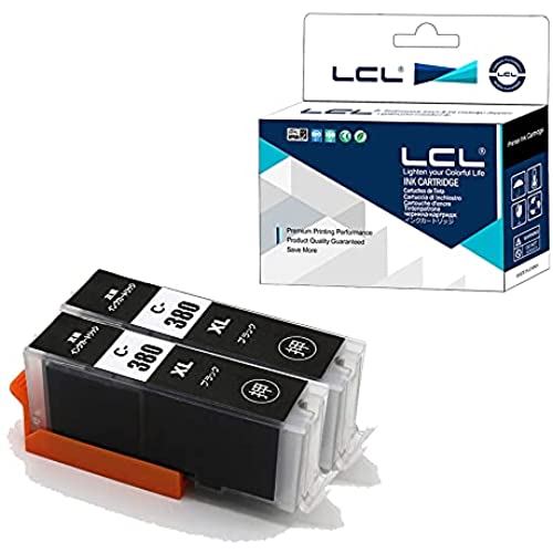 LCL Canon用 キャノン用 BCI-380 BCI-380XL BCI-380XLPGBK 量 (2パック PGBK) 互換インクカートリッジ 増量 ICチップ残量表示検知機能付き 対応機種:Canon PIXUS TR7530 TS6130 TS6230 TS6330 TS7330 TS8130 TS8230 TS8330 TS8430 TR8530 TR8630 TR9530 TR703