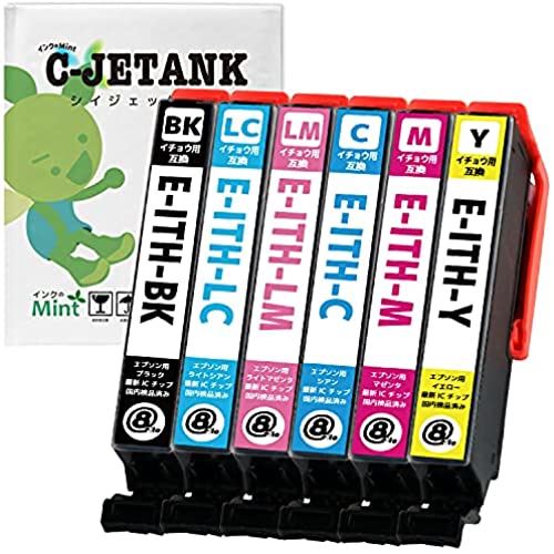 C-JETANK インクカートリッジ ITH-6CL 「 いちょう 」 エプソン用 新互換インク 最新ICチップ QR WEB説..