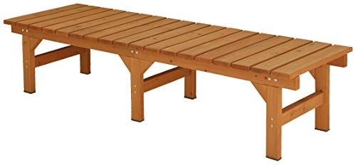 ガーデンガーデン デッキ風縁台 ライト 174cm×55cm ライトブラウン 防水用ゴム足付 SDE-174S-LBR