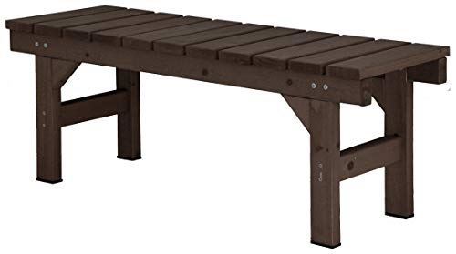 ガーデンガーデン デッキ風縁台 ライト コンパクト(ベンチタイプ) 107cm×34cm ダークブラウン 防水用ゴ..