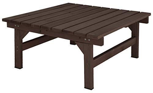 ガーデンガーデン デッキ風縁台 ライト 87cm×88cm ダークブラウン 防水用ゴム足付 SDE-87L-DBR