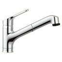 LIXIL(リクシル) INAX キッチン用 ワンホールシングルレバー混合水栓 ハンドシャワー付 エコハンドル 凍結防止水抜き仕様 RSF-833YN 1)微細シャワー/整流 メッキ