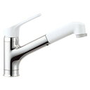 LIXIL(リクシル) INAX キッチン用 ワンホールシングルレバー混合水栓 ハンドシャワー付 エコハンドル 凍結防止水抜き仕様 RSF-832YN 1)微細シャワー/整流 樹脂