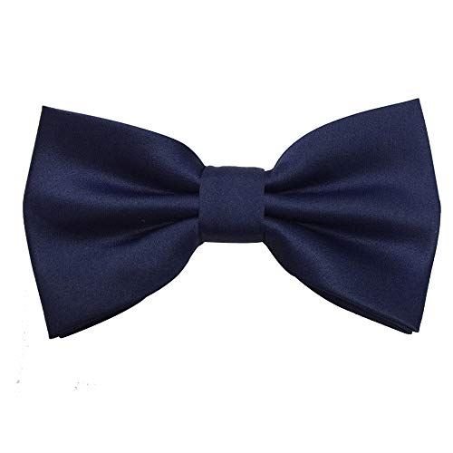 蝶ネクタイ メンズ ソリッド ボウタイ 格子/チェック模? 濃紺（藏青）