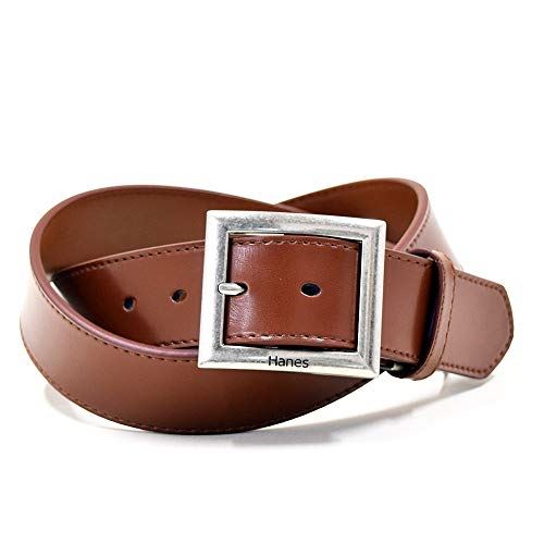 (ヘインズ)Hanes カジュアルベルト シンプル 丈夫な 牛革 40mm巾 ブラウン (ヘインズ)Hanes カジュアルベルト シンプル 丈夫な 牛革 40mm巾 ブラウン