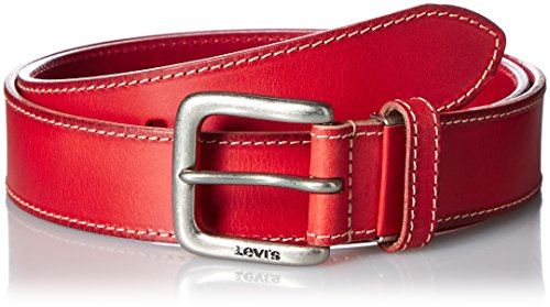 リーバイス ベルト（メンズ） (リーバイス) Levi's リーバイス6カラー メンズステッチベルト 品番15116604 ベトナム製 15116604 M レッド