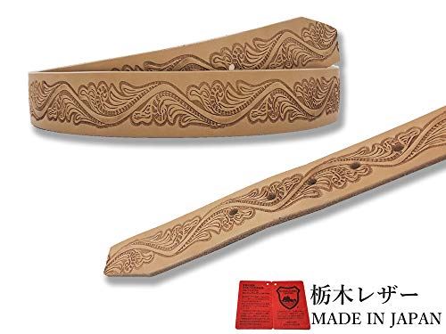 WING LEATHER 栃木レザーベルト 黒色 濃茶色 本革 牛革 メンズ 国産 クラフト カジュアル 40mm W002 ナチュラル