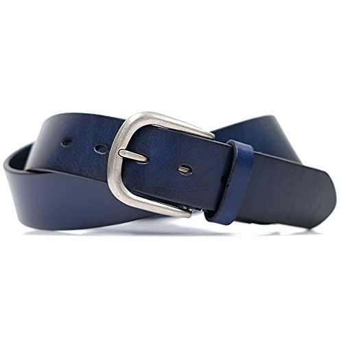 【ベルト専門店のBelton】普段使いに大活躍 こだわりのシンプル牛革ベルト メンズ レディース レザー 天然皮革 ネイビー