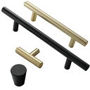 STK 取っ手 つまみ 金具 食器棚 黒 引き出し キャビネット ドアハンドル ドア取っ手 (970-96, 5本セット)