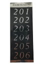 田島メタルワーク ルームナンバーシール Lサイズ 2LA(201〜206)ポスト用シール