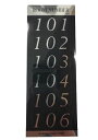 田島メタルワーク ルームナンバーシール Lサイズ 1LA(101〜106)ポスト用シール