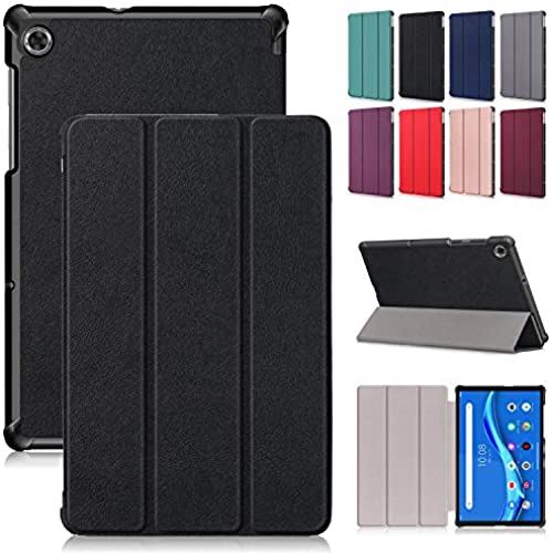 Duanr Lenovo Tab M10 HD (2nd Gen) ZA6W0003JP 10.1インチ 専用ケース カバー スタンド機能 三つ折り 折り畳み 衝撃吸収 耐衝撃 タブレットケース ブラック Duanr Lenovo Tab M10 HD (2nd Gen) ZA6W0003JP 10.1インチ 専用ケース カバー スタンド機能 三つ折り 折り畳み 衝撃吸収 耐衝撃 タブレットケース ブラック