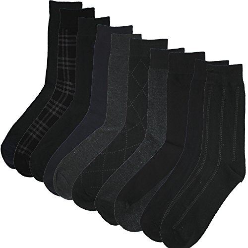 ハルサク 靴下 メンズ (ハルサク) HARUSAKU 10足組 ビジネス ソックス メンズ フォーマル 紳士 靴下 25~29 cm セット ブラック/グレー