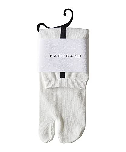 [ハルサク] 日本製 足袋 ( 2本指 ) 1足組 靴下 メンズ カジュアル スニーカー スポーツ 綿 春 夏 tabi-half オフホワイト/ブラック