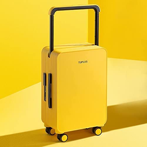 ブランド TUPLUS トロリースーツケース 旅行用コンテナ キャリーケース mサイズ 機内持ち込み 手荷物 サイド 滑り止め PC素材（34L 4.2kg) (Yellow)