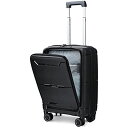TABITORA(タビトラ) スーツケース キャリーケース 機内持込 トップオープン フロントオープン 拡張ファスナー 大容量 PC収納 TSAロック 超軽量 旅行 出張 ビジネス 多機能 ブラック