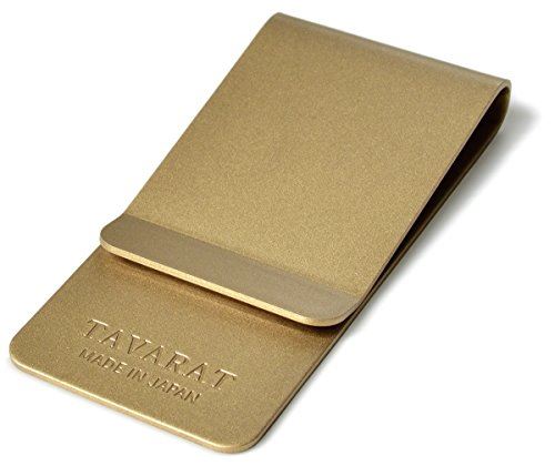 [タバラット] マネークリップ メンズ 指紋がつかない 日本製 真鍮 サンドブラスト加工 札ばさみ Tps-021 ホーニング ブラス