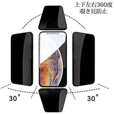 Omnifense iPhone 11 / iPhone XR 用 ガラスフィルム 覗き見防止 【360度 上下左右つ方向のぞき見防止】 全面プライバシー保護 6.1インチ 強化ガラス 高硬度9H スクリーンプロテクター