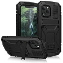 iPhone 12 ケースiPhone 12 Pro ケース DINGXIN 最強級金属合金 360 強力保護 軍用 耐衝撃 ケース アルミバンパー ケース 強化ガラス内蔵 アイフォン12アイフォン12プロ 耐衝撃 防水 ... iPhone 12/iPhone 12 Pro ブラック