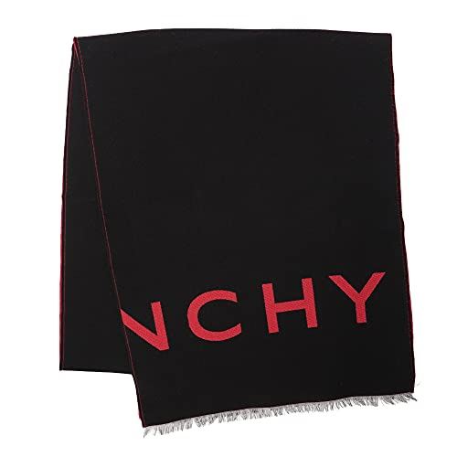 ジバンシィ GIVENCHY ジバンシイ マフラー・ストール 3518 J4180 2 ウール ブラック 黒/レッド [並行輸入品]