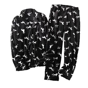 秋冬 メンズ パジャマ もこもこ ふわふわ フランネルストライプ あったかい ルームウェア ナイトウェア 紳士服 部屋着 ブラック
