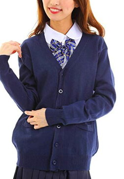 An.Shulla スクールカーディガン 女子高校生 制服 OL 学生服 スクールセーター ネイビー