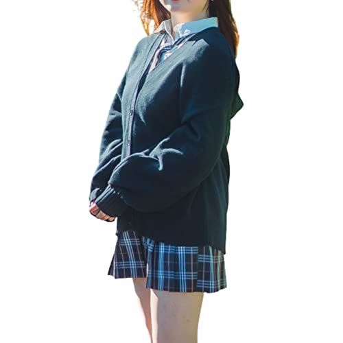 [ウィゴー] スクールカーディガン カーディガン ニット セーター トップス 学生 服 制服 アウター 無地 羽織 女子 通学 レディース F Free Size ブラック