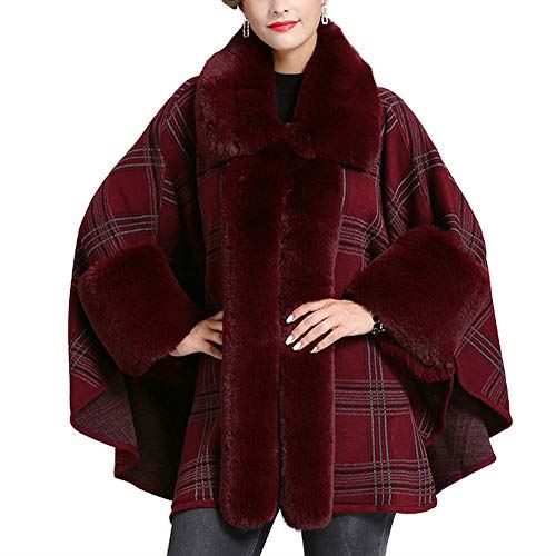 Sebeter.x（せべて）ファーストール ポンチョ ファーポンチョ ポレロ トップス フェイクファーストール 大判ストール ファーショール ふわふわ レディース 秋冬 ワイン