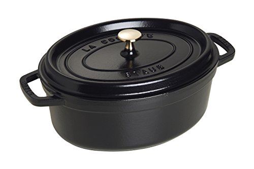 staub ストウブ 「 ピコ ココット オーバル ブラック 23cm 」 両手 鋳物 ホーロー 鍋 IH対応 La Cocotte Oval 40500-231