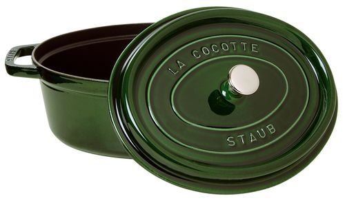 staub ストウブ 「 ピコ ココット オーバル バジルグリーン 23cm 」 両手 鋳物 ホーロー 鍋 IH対応 La Cocotte Oval 40509-646