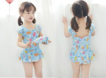 子供水着 ワンピース ベビーみずぎ 女児 女の子 水着 ワンピース 帽子付き スイミング ウェアキッズ スイムウェア 旅行温泉