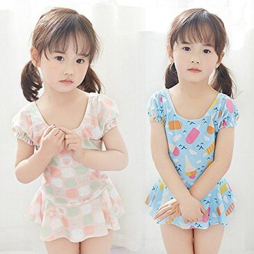 子供水着 ワンピース ベビーみずぎ 女児 女の子 水着 ワンピース 帽子付き スイミング ウェアキッズ スイムウェア 旅行温泉