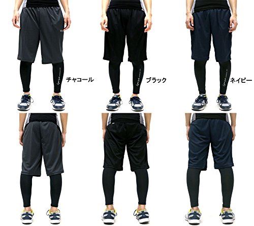 [リンクス スポーツ] ランニングウェア コンプレッション タイツ ショートパンツ セット メンズ