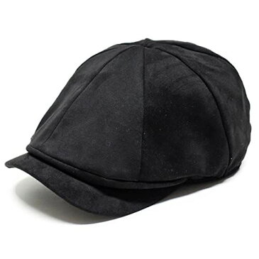 (ルーベン) 【RUBEN】 特別企画 BLACK COLLECTION 大きいサイズも選べる 形のきれいな フェイクスウェード ハンチング キャスハンチング ベレーハンチング ベレー帽 パブキャップ パブハンチング